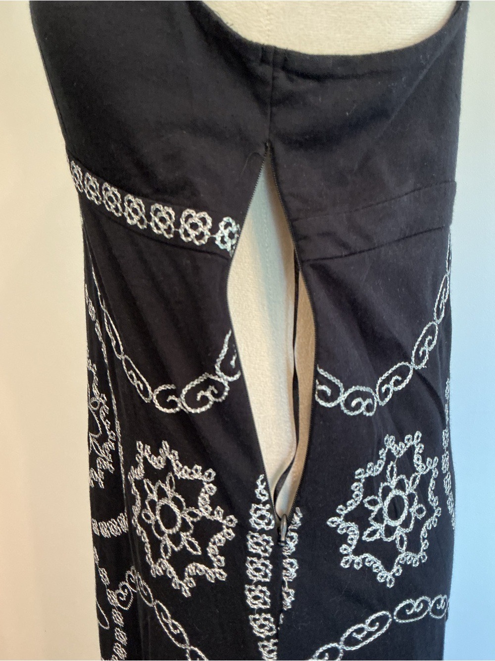 INC International Concepts Black Metallic Embroidered Maxi Dress - Picture 6 of 12